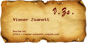 Viener Zsanett névjegykártya